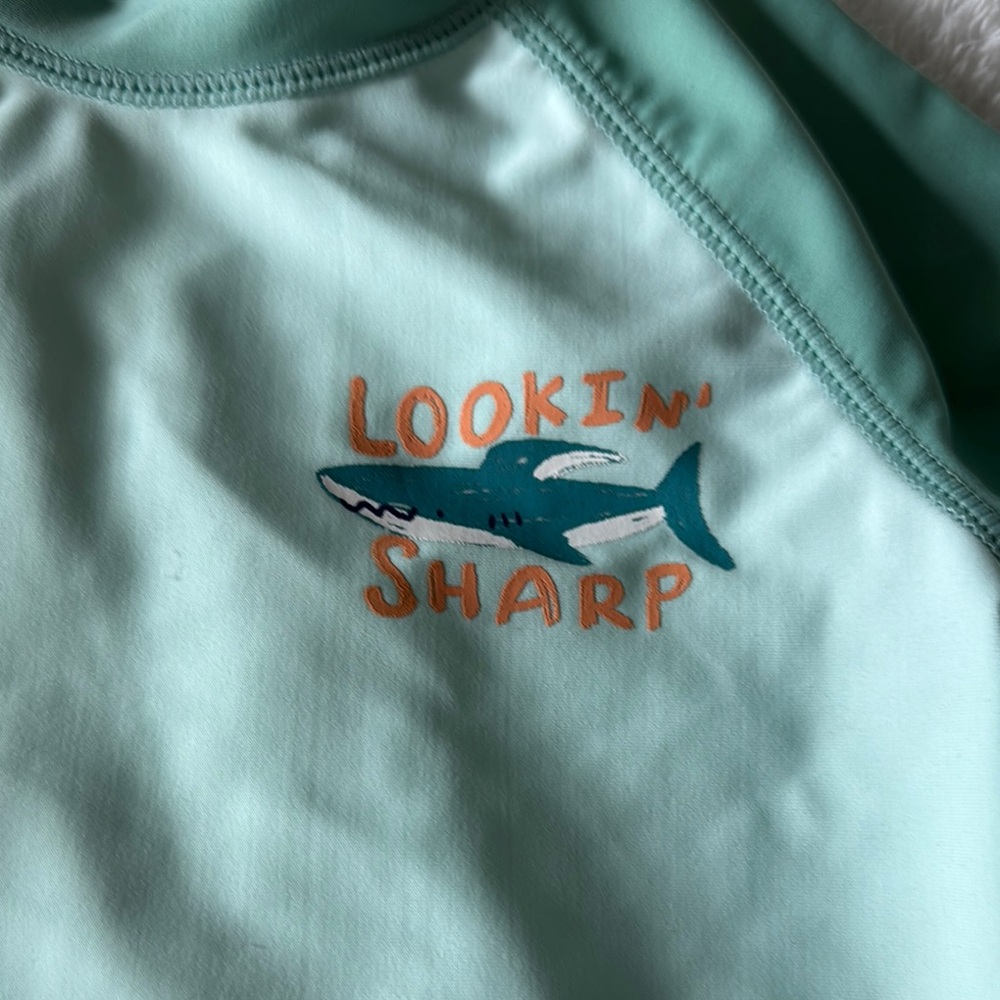 Carter's Green and Blue Rashguard Swim Set - Picture 3 of 5